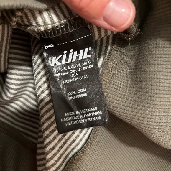 Kuhl Women’s Stria Long Sleeved Soft a Eucalyptus Green White Hoodie Pull Over M - Picture 6 of 8